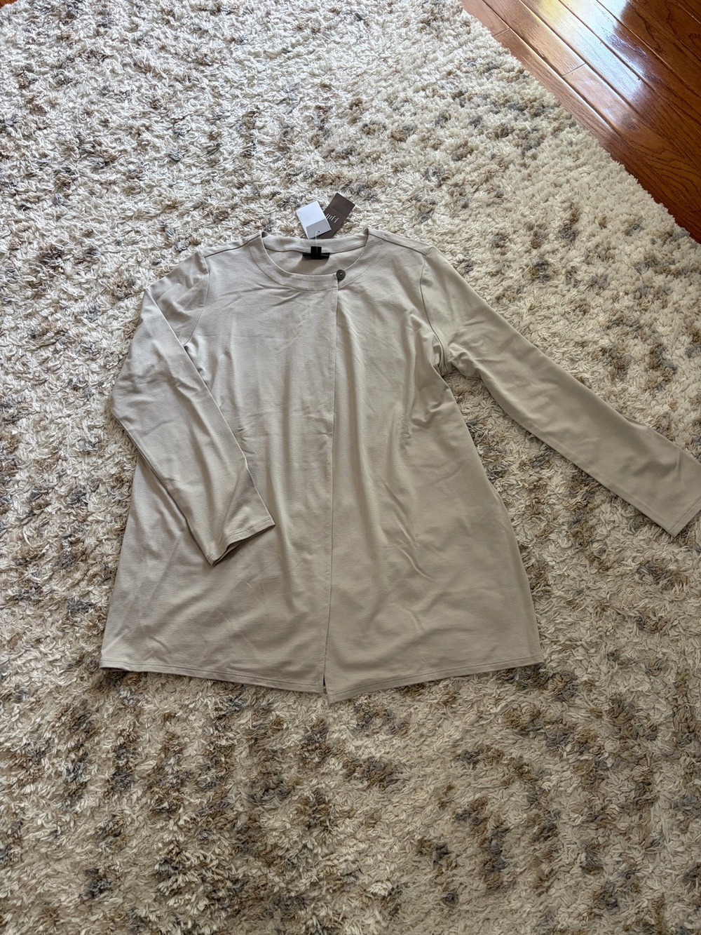 J. Jill Light Beige Long-Sleeve Tunic Tee*